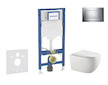 Geberit Duofix - Set předstěnové instalace, klozetu Gaia a sedátka softclose, tlačítko Sigma20, chrom/chrom mat SANI11CA1133B