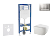 Geberit Duofix - Set předstěnové instalace, klozetu Gaia a sedátka softclose, tlačítko Sigma20, chrom mat/chrom SANI11CA1134B