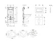 Geberit Duofix - Set předstěnové instalace, klozetu Gaia a sedátka softclose, tlačítko Sigma20, matná černá/černá SANI11CA5105