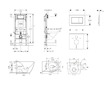 Geberit Duofix - Set předstěnové instalace, klozetu Gaia a sedátka softclose, tlačítko Sigma20, matná černá/černá SANI11CA5106