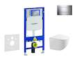 Geberit Duofix - Set předstěnové instalace, klozetu Gaia a sedátka softclose, tlačítko Sigma30, chrom/chrom mat SANI11CA1127