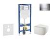 Geberit Duofix - Set předstěnové instalace, klozetu Gaia a sedátka softclose, tlačítko Sigma30, chrom/chrom mat SANI11CA1133B