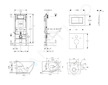 Geberit Duofix - Set předstěnové instalace, klozetu Gaia a sedátka softclose, tlačítko Sigma30, chrom/chrom mat SANI11CA1133