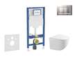 Geberit Duofix - Set předstěnové instalace, klozetu Gaia a sedátka softclose, tlačítko Sigma30, chrom mat/chrom SANI11CA1128B
