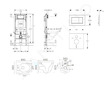 Geberit Duofix - Set předstěnové instalace, klozetu Gaia a sedátka softclose, tlačítko Sigma30, chrom mat/chrom SANI11CA1116