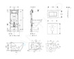 Geberit Duofix - Set předstěnové instalace, klozetu Gaia a sedátka softclose, tlačítko Sigma30, matná černá/černá SANI11CA5502