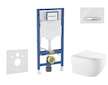 Geberit Duofix - Set předstěnové instalace, klozetu Gaia a sedátka softclose, tlačítko Sigma50, chrom/alpská bílá SANI11CA3141B