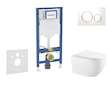 Geberit Duofix - Set předstěnové instalace, klozetu Gaia sedátka softclose, tlačítko Sigma20, bílá/pozlacená SANI11CA3140B