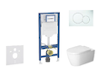 Geberit Duofix - Set předstěnové instalace, klozetu ME by Starck a sedátka softclose, tlačítko Sigma01, alpská bílá SANI11CP3108