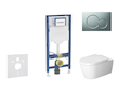 Geberit Duofix - Set předstěnové instalace, klozetu ME by Starck a sedátka softclose, tlačítko Sigma01, matný chrom SANI11CP2110