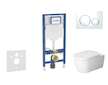 Geberit Duofix - Set předstěnové instalace, klozetu ME by Starck a sedátka softclose, tlačítko Sigma20, bílá/lesklý chrom SANI11