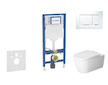 Geberit Duofix - Set předstěnové instalace, klozetu ME by Starck a sedátka softclose, tlačítko Sigma20, bílá/lesklý chrom SANI11