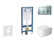 Geberit Duofix - Set předstěnové instalace, klozetu ME by Starck a sedátka softclose, tlačítko Sigma20, matný chrom/chrom SANI11