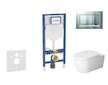 Geberit Duofix - Set předstěnové instalace, klozetu ME by Starck a sedátka softclose, tlačítko Sigma30, matný chrom/chrom SANI11