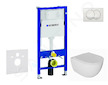 Geberit Duofix - Set předstěnové instalace, klozetu Oudee a sedátka softclose, tlačítko Delta, bílá SANI11CA3136