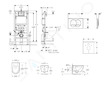Geberit Duofix - Set předstěnové instalace, klozetu Oudee a sedátka softclose, tlačítko Delta, bílá SANI11CA3136