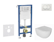 Geberit Duofix - Set předstěnové instalace, klozetu Oudee a sedátka softclose, tlačítko Delta, bílá SANI11CA3136B