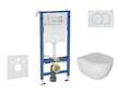 Geberit Duofix - Set předstěnové instalace, klozetu Oudee a sedátka softclose, tlačítko Delta01, alpská bílá SANI11CA3116B