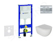 Geberit Duofix - Set předstěnové instalace, klozetu Oudee a sedátka softclose, tlačítko Delta01, lesklý chrom SANI11CA1124