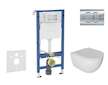 Geberit Duofix - Set předstěnové instalace, klozetu Oudee a sedátka softclose, tlačítko Delta01, lesklý chrom SANI11CA1124B
