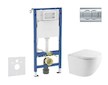 Geberit Duofix - Set předstěnové instalace, klozetu Oudee a sedátka softclose, tlačítko Delta01, lesklý chrom SANI11CA1160