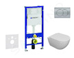 Geberit Duofix - Set předstěnové instalace, klozetu Oudee a sedátka softclose, tlačítko Delta01, matný chrom SANI11CA1105