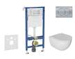 Geberit Duofix - Set předstěnové instalace, klozetu Oudee a sedátka softclose, tlačítko Delta01, matný chrom SANI11CA1125B