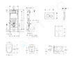Geberit Duofix - Set předstěnové instalace, klozetu Oudee a sedátka softclose, tlačítko Delta20, alpská bílá SANI11CA3131
