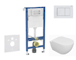 Geberit Duofix - Set předstěnové instalace, klozetu Oudee a sedátka softclose, tlačítko Delta30, alpská bílá SANI11CA3132B