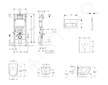 Geberit Duofix - Set předstěnové instalace, klozetu Oudee a sedátka softclose, tlačítko Delta50, matná černá SANI11CA5129