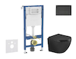 Geberit Duofix - Set předstěnové instalace, klozetu Oudee a sedátka softclose, tlačítko Delta50, matná černá SANI11CA5507