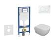 Geberit Duofix - Set předstěnové instalace, klozetu Oudee a sedátka softclose, tlačítko Sigma01, alpská bílá SANI11CA3100B