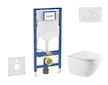 Geberit Duofix - Set předstěnové instalace, klozetu Oudee a sedátka softclose, tlačítko Sigma01, alpská bílá SANI11CA31117