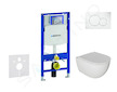 Geberit Duofix - Set předstěnové instalace, klozetu Oudee a sedátka softclose, tlačítko Sigma01, alpská bílá SANI11CA3113