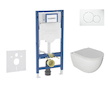 Geberit Duofix - Set předstěnové instalace, klozetu Oudee a sedátka softclose, tlačítko Sigma01, alpská bílá SANI11CA3113B