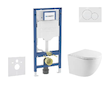 Geberit Duofix - Set předstěnové instalace, klozetu Oudee a sedátka softclose, tlačítko Sigma01, alpská bílá SANI11CA3195