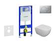 Geberit Duofix - Set předstěnové instalace, klozetu Oudee a sedátka softclose, tlačítko Sigma01, lakovaný matný chrom SANI11CA11