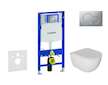 Geberit Duofix - Set předstěnové instalace, klozetu Oudee a sedátka softclose, tlačítko Sigma01, lakovaný matný chrom SANI11CA11