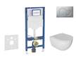 Geberit Duofix - Set předstěnové instalace, klozetu Oudee a sedátka softclose, tlačítko Sigma01, lakovaný matný chrom SANI11CA11