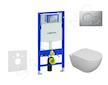 Geberit Duofix - Set předstěnové instalace, klozetu Oudee a sedátka softclose, tlačítko Sigma01, lakovaný matný chrom SANI11CA11