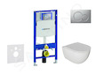 Geberit Duofix - Set předstěnové instalace, klozetu Oudee a sedátka softclose, tlačítko Sigma01, lakovaný matný chrom SANI11CA11