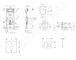 Geberit Duofix - Set předstěnové instalace, klozetu Oudee a sedátka softclose, tlačítko Sigma01, lakovaný matný chrom SANI11CA11