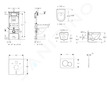Geberit Duofix - Set předstěnové instalace, klozetu Oudee a sedátka softclose, tlačítko Sigma01, lesklý chrom SANI11CA1120