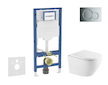 Geberit Duofix - Set předstěnové instalace, klozetu Oudee a sedátka softclose, tlačítko Sigma01, lesklý chrom SANI11CA1167