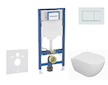 Geberit Duofix - Set předstěnové instalace, klozetu Oudee a sedátka softclose, tlačítko Sigma20, bílá/bílá mat SANI11CA3127B