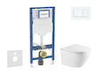 Geberit Duofix - Set předstěnové instalace, klozetu Oudee a sedátka softclose, tlačítko Sigma20, bílá/bílá mat SANI11CA31134