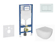 Geberit Duofix - Set předstěnové instalace, klozetu Oudee a sedátka softclose, tlačítko Sigma20, bílá/bílá mat SANI11CA3135B