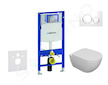 Geberit Duofix - Set předstěnové instalace, klozetu Oudee a sedátka softclose, tlačítko Sigma20, bílá/chrom SANI11CA3103