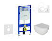 Geberit Duofix - Set předstěnové instalace, klozetu Oudee a sedátka softclose, tlačítko Sigma20, bílá/chrom SANI11CA3114