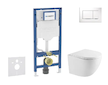 Geberit Duofix - Set předstěnové instalace, klozetu Oudee a sedátka softclose, tlačítko Sigma20, bílá/chrom SANI11CA3197